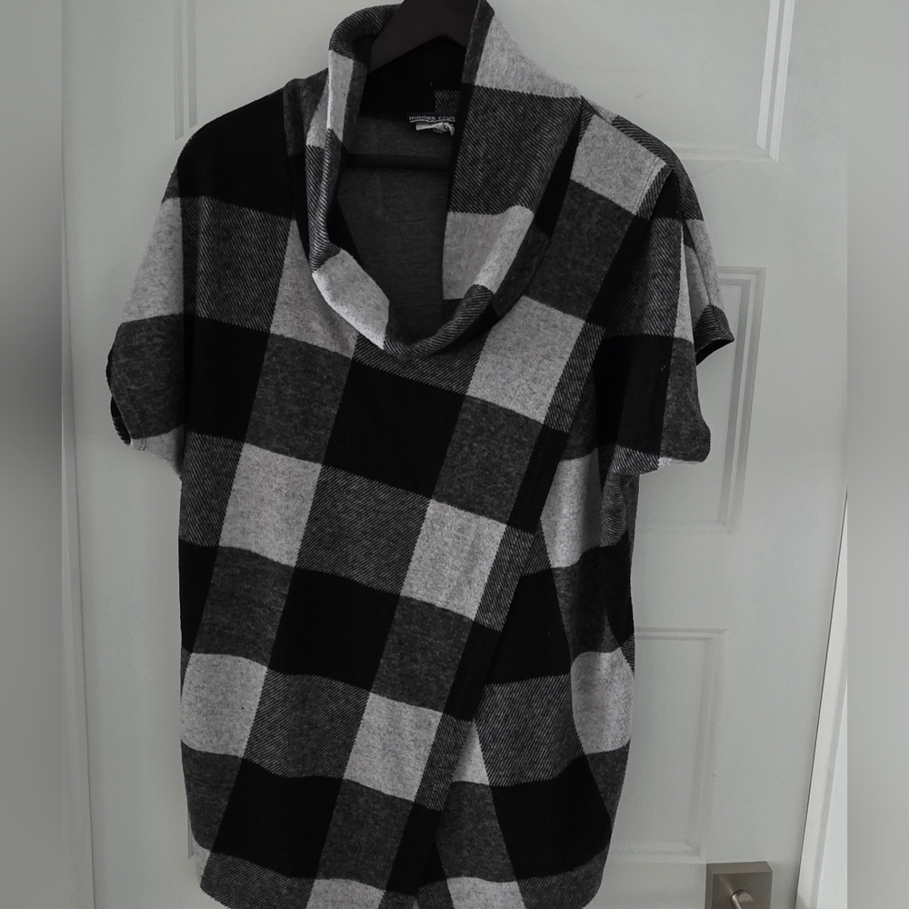 Cozy Black and Gray Cowl Neck Sweater